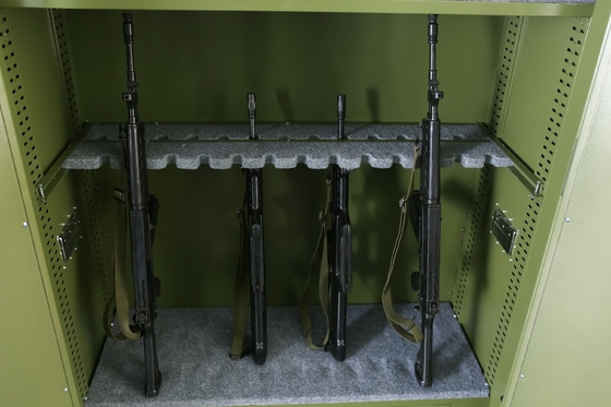 قفسه ایمنی تفنگ فلزی مبلمان ارتش کابینت نگهداری تفنگ با سایزهای مختلف