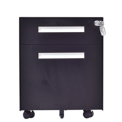 KD Structure Office Storage File Cabinet Black 2 Drawer Mobile Pestal