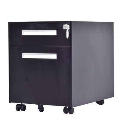 KD Structure Office Storage File Cabinet Black 2 Drawer Mobile Pestal