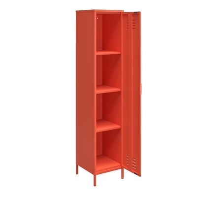 کابینت ذخیره سازی یک قفسه فلزی نارنجی H1700 بسته بندی تخت با پایه های قابل تنظیم